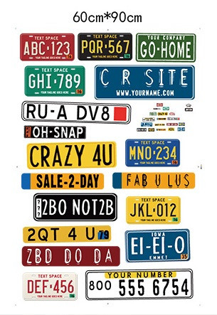 Виниловая наклейка на стену Номера авто Киев - изображение 3