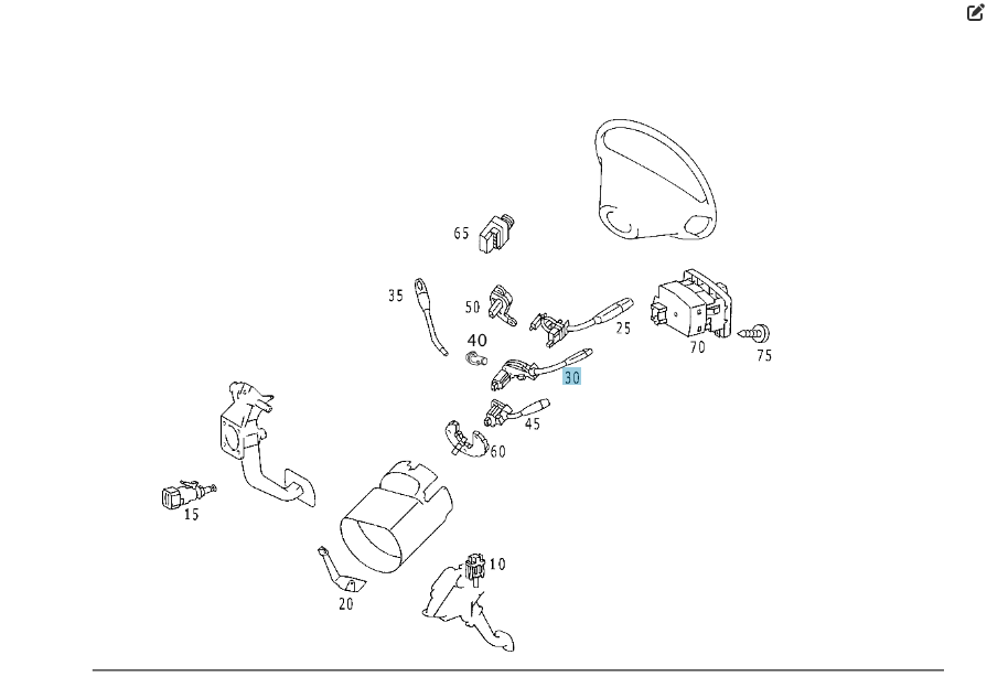 Mercedes-Benz  A0075457724 Підрульовий перемикач круїз-контролю CL C215 S-class short W220 SL R230 S-class long V220 Одесса - изображение 5
