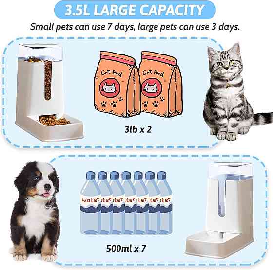 Автоматична годівниця та диспенсер для води для домашніх тварин Луцьк