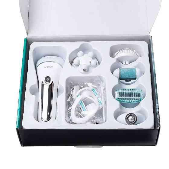 Бездротовий епілятор для обличчя та тіла для жінок 6 в 1 домашній триммер для волосся USB VGR HP-V-733-BL Коломыя