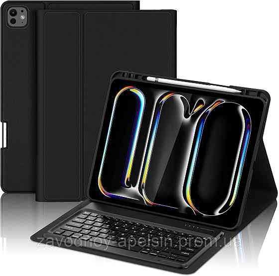 Чехол iPad Pro 13 A2925\A2926\A3007 Отсек стилуса Клавиатура (черный) Одесса