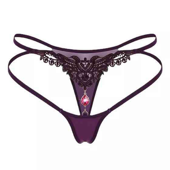 Інтимні трусики з камінцем 42 фіолетовий Київ