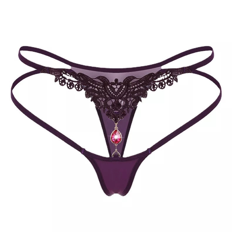 Інтимні трусики з камінцем 42 фіолетовий Київ - фото 2