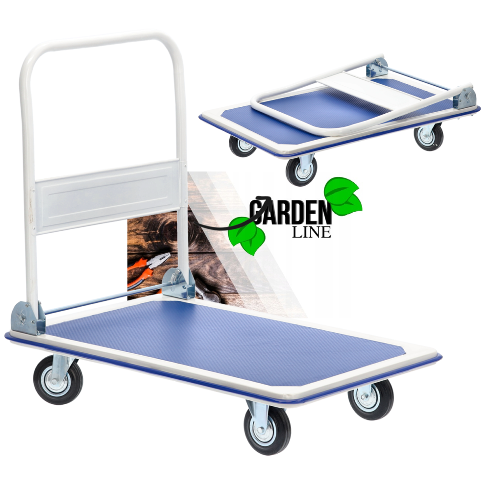 Платформний візок Garden Line (91,5 × 61,5 × 86 см) зі складною ручкою | вантажопідйомність - 300 кг (Польща) Київ - фото 11