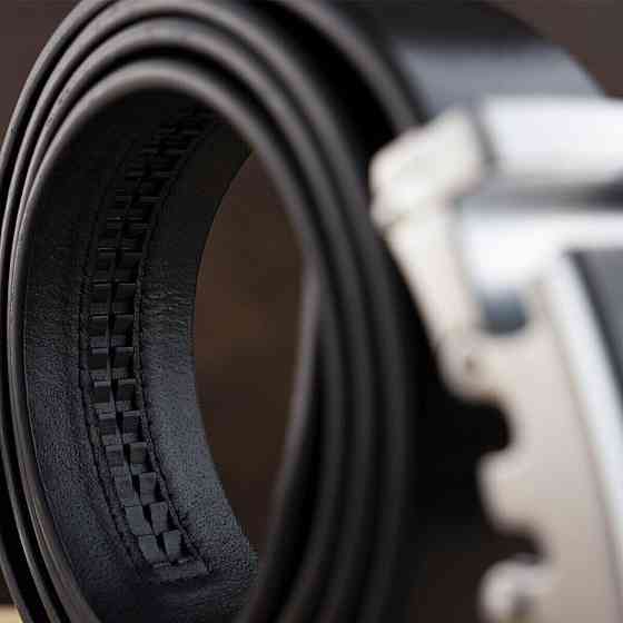 Ремінь чоловічий з автоматичною пряжкою Vintage 20294 Чорний Київ