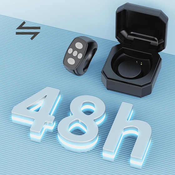 Bluetooth кольцо-пульт для TikTok/Reels, скроллер-кликер для смартфона, Bluetooth 5.3, iOS/Android, 10 м, 180 мАч, черный Киев