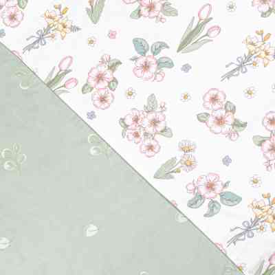 Постільна білизна Home Line Сатин Твіл Ведмежата та зайчата на галявині полуторний (176088) Вінниця