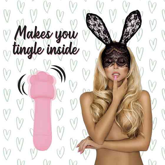 Мінівібратор FeelzToys Mister Bunny Pink з двома насадками Sex Aura Київ