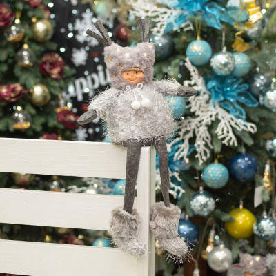 Прикраса декоративна YES! Fun дівчинка новорічна 37 см, сіра (973607) Вінниця - фото 2