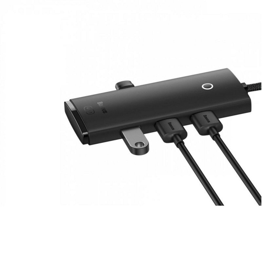 Хаб адаптер перехідник Baseus Lite Series 4-Port USB-A HUB 1m, колір чорний WKQX030101 Одеса - фото 2