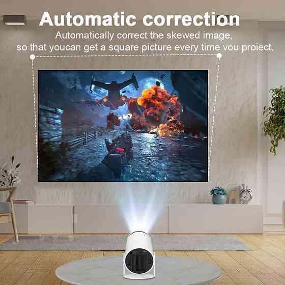 Проектор HY300 Pro | Wi-Fi, Android, Full HD, Smart LED 4K підтримка  Компактний проектор для дому, кіно, ігор Київ