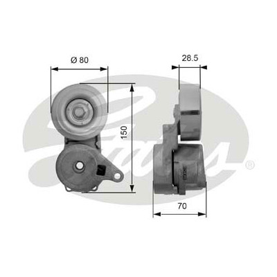 Натягувач ременя з роликом Gates T38413 Вінниця - фото 1