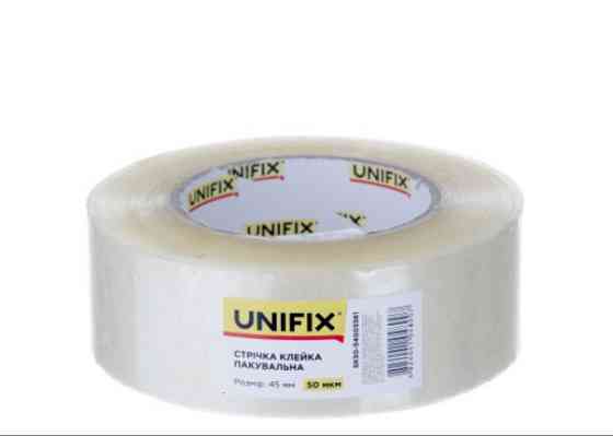 Скотч пакувальний 45мм 500м 50мкм Unifix прозрачний Вінниця