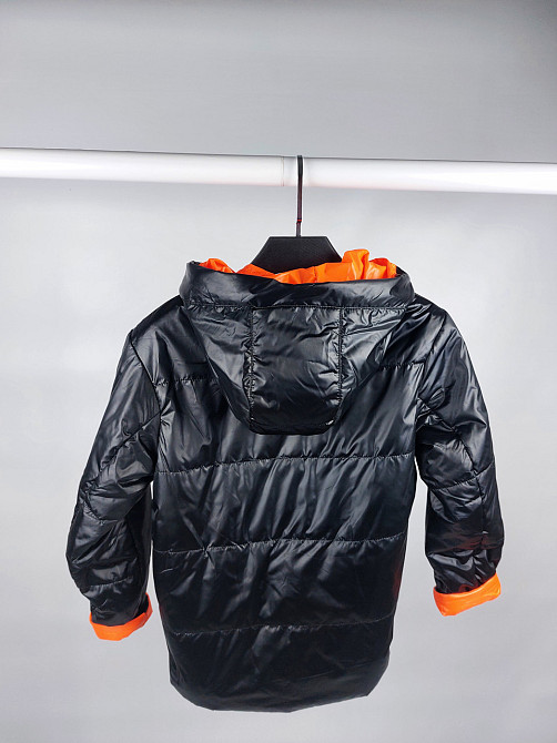 Демисезонная черная куртка для девочек 128,134 Николаев - изображение 5