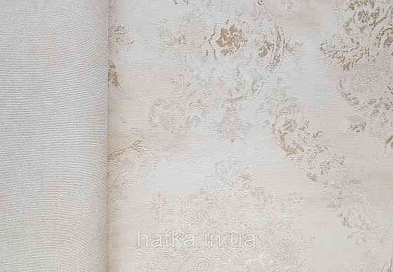 Шпалери вінілові на флізеліні AS creation Garda 1.06Х10.05 класика дамаск вензель срібло бронза на бежевому Київ