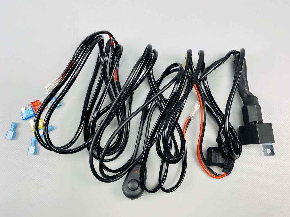 Комплект проводки для будь-яких led фар і led bar в зборі 0-30A 3 м кабель пульт з джгутом реле запобіжники Мукачево - фото 7