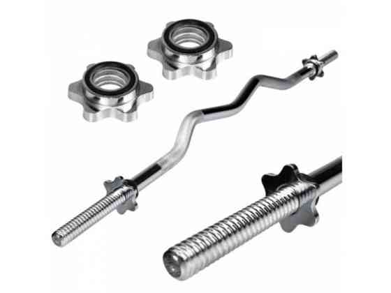 Скамья для жима + 4 грифа + 100 кг блинов Гантели, гири, штанги и диски АВС пластик комплект Киев