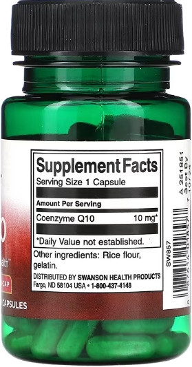 Коэнзим Q10 Swanson CoQ10 10mg 100caps Киев - изображение 2