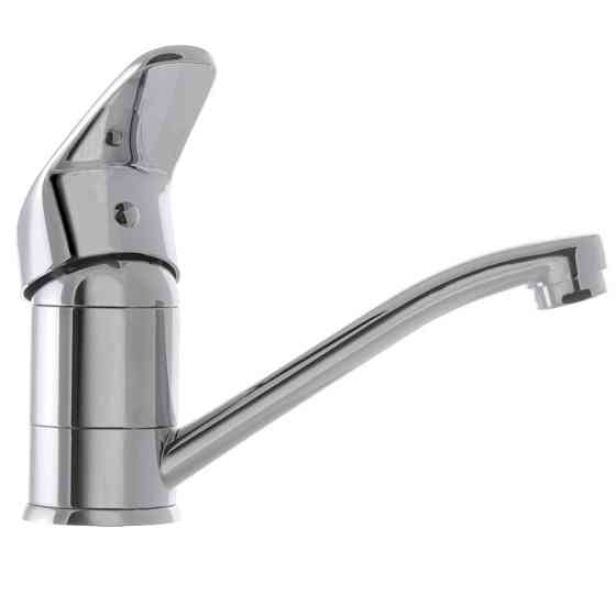 Смеситель для умывальника Haiba Magic 004 с черной ручкой, излив 15 см (HB0689) Харьков