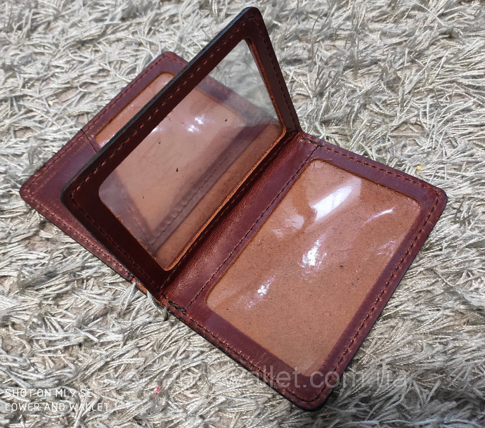 Шкіряна обкладинка на ID паспорт і авто права з додатковим клапаном Київ - фото 5