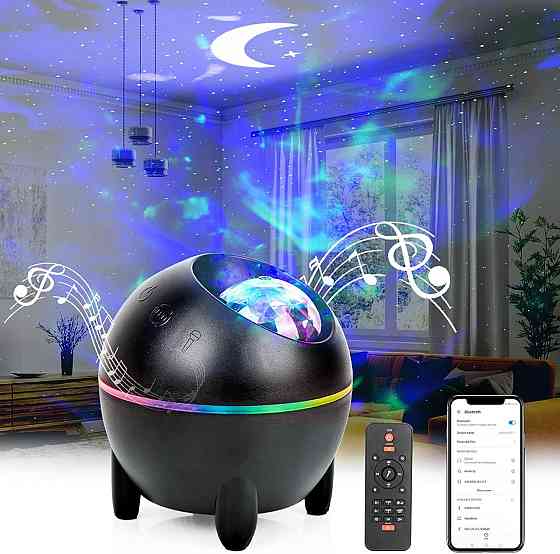Проєктор зоряного неба Star Galaxy з Bluetooth, нічник з музикою, для дітей, вечірок, спальні, 21 ре Київ