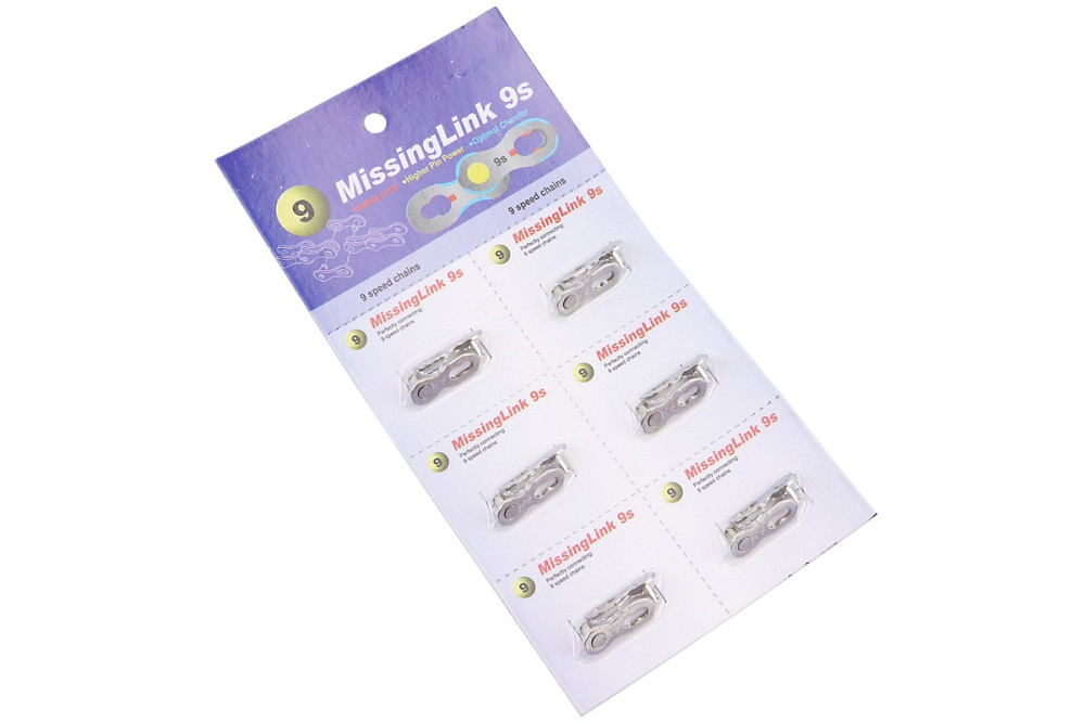 Замок ланцюга MTB 9зв. на блістері (6шт к-кт), сріблястий Київ - фото 1