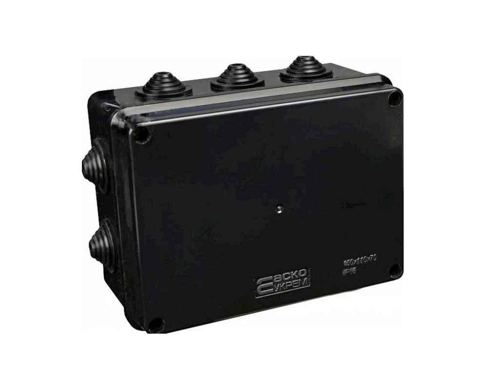 Коробка розподільча серії UAtmo Jet Black 150*110*70 ТМ АСКО Київ - фото 1