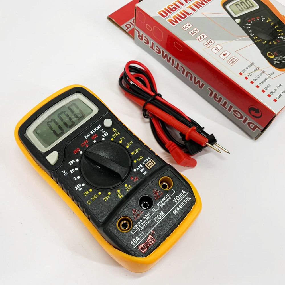 Портативний мультиметр тестер HAOYUE MAS830L, Мультиметр тестер цифровий точний, Мультиметри портативні BV-20 Івано-Франківськ - фото 4