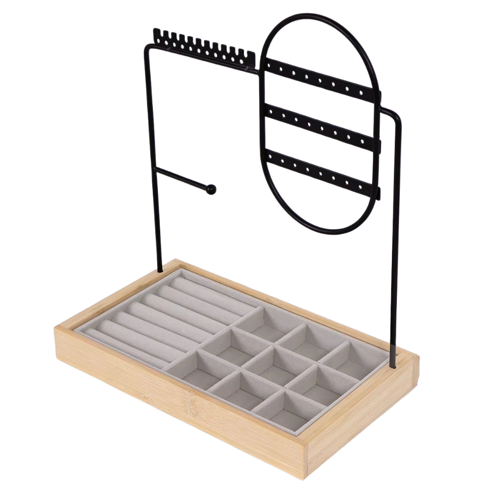 Настольная стойка для украшений,цепочек, браслетов, колец, деревянная, органайзер для драгоценностей и аксессуаров 28х23.3х13.8 см Каменец-Подольский - изображение 5