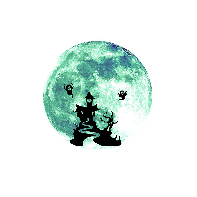 Наклейка на Хэллоуин Замок с привидениями 30 см салатовый Киев - изображение 2