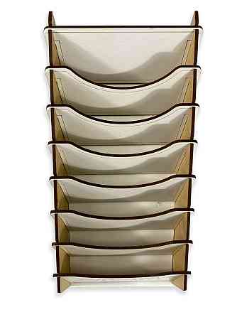 Органайзер для специй из натурального дерева в белом цвете 20х14.5х20 см Каменец-Подольский