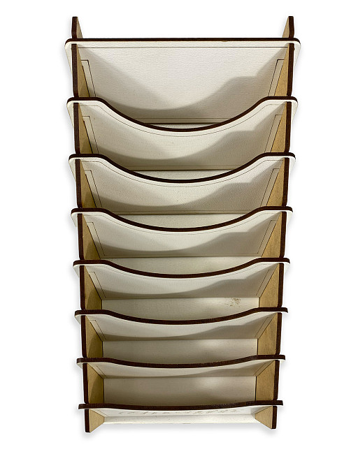 Органайзер для специй из натурального дерева в белом цвете 20х14.5х20 см Каменец-Подольский - изображение 2