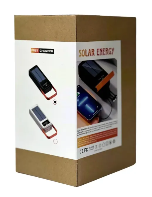 Зовнішній акумулятор (Power Bank) 80000мАг 8Вт Solar з сонячною панеллю та ліхтариком для заряджання пристроїв Одеса - фото 11