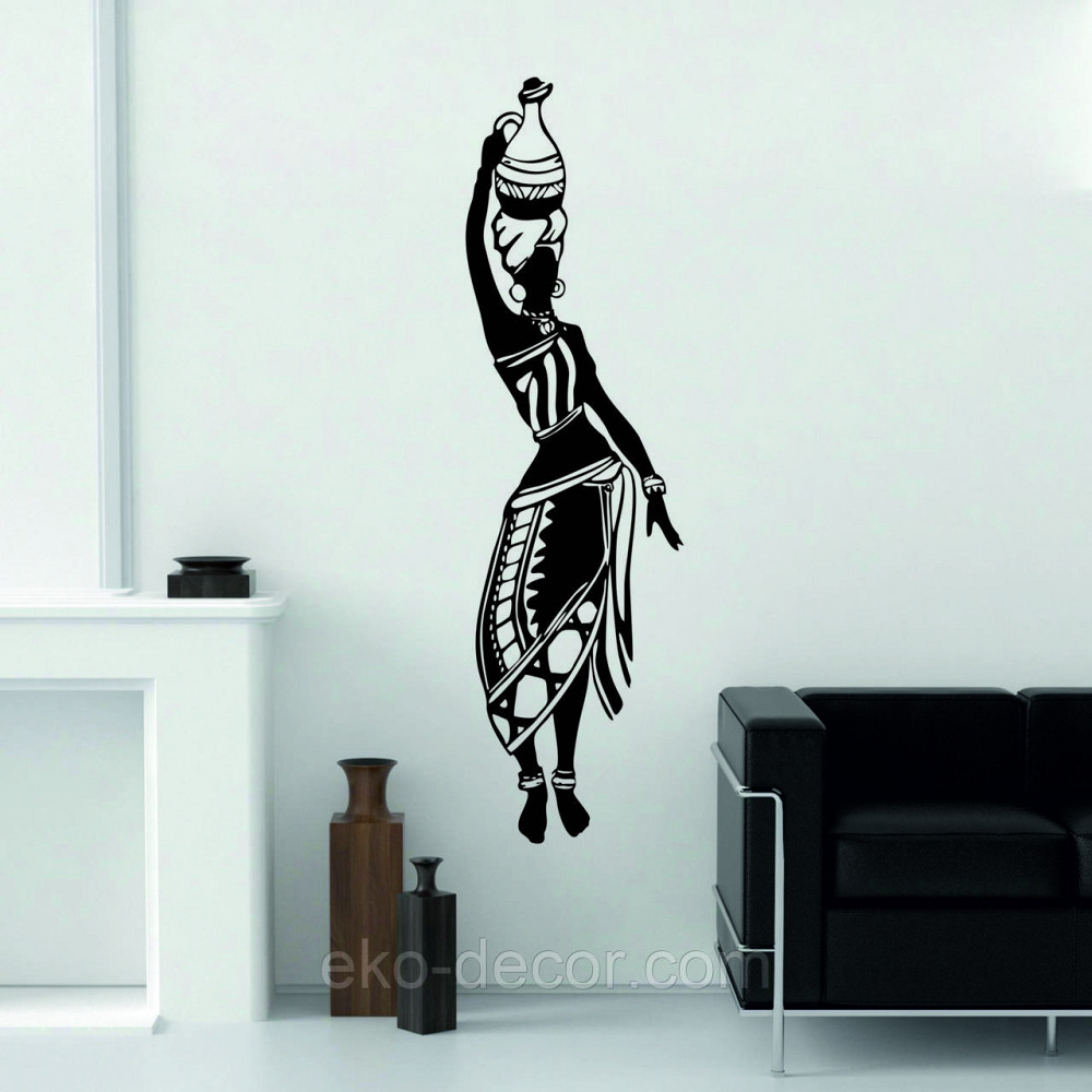 Декоративное настенное Панно «Девушка с кувшином» Декор на стену 90*25 см, Черный Киев - изображение 6