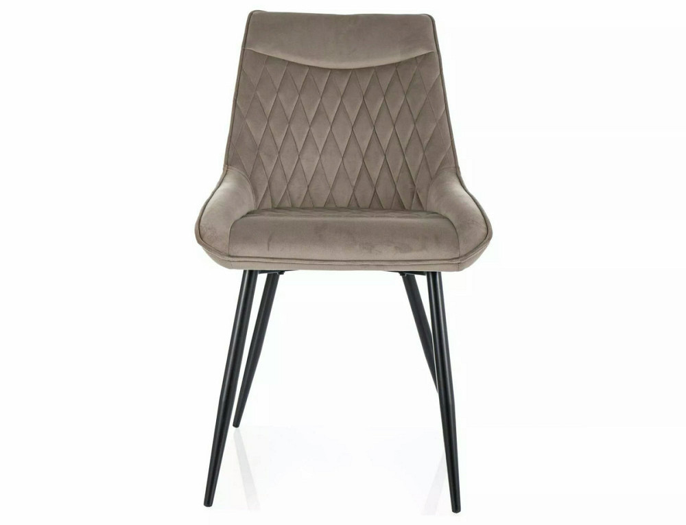 Стілець AGAT VELVET чорний каркас/темний беж 40 Київ - фото 1