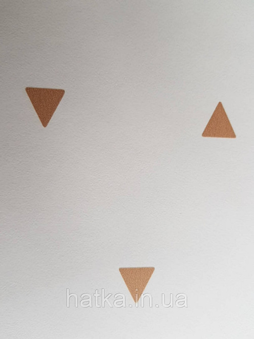 Обои флизелиновые детские  Caselio Our Planet 0.53х10 геометрия треугольники коричневые на белом Киев - изображение 3