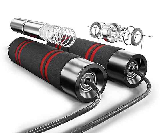 Скакалка з обтяжувачем Hop-Sport HS-F040JR чорна Київ