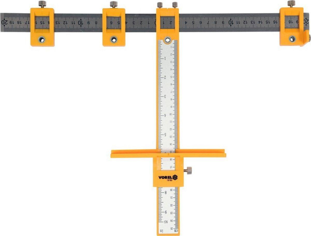 Шаблон для розмічання отворів VOREL з радіуом 200 мм; метрична і дюймова шкали [40] Одеса - фото 1