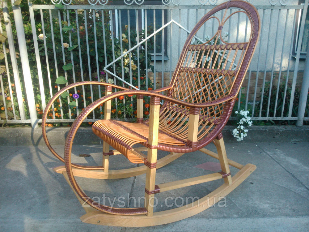 Гойдалка плетена з окантовкою з ротанга Київ - фото 5