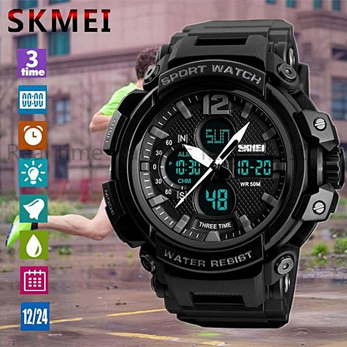 Мужские наручные часы Skmei 1343 Halk Черный Винница - изображение 5