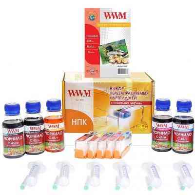 Комплект перезаправляемых картриджей WWM CANON MG5740/6840 (BP/B/C/M/Y) +chip (RC.CLI471ARC) Винница