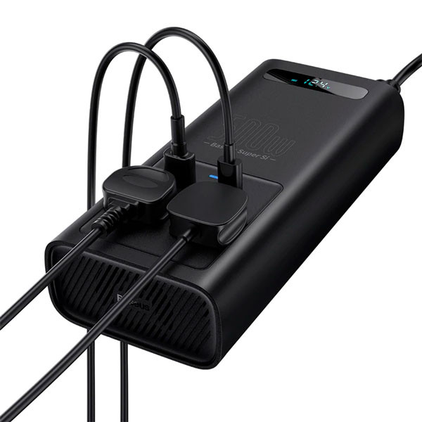 Автомобільний інвертор Baseus In-Car Inverter 500W 220V CN EU CGNB000101 (Чорний) Миколаїв - фото 4