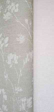 Обои виниловые на флизелине Rasch Alghero метровые цветы листья прованс мелкие белые на зеленом 943528 Киев