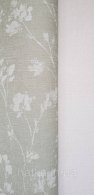 Шпалери вінілові на флізеліні Rasch Alghero метрові квіти листя прованс дрібні білі на зеленому 943528 Київ - фото 5