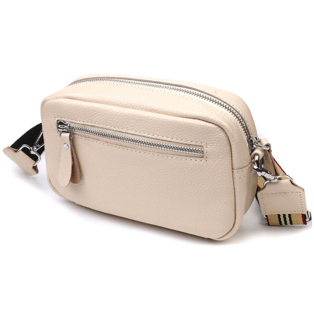 Отличная женская сумка на плечо из натуральной кожи 22121 Vintage Белая Киев - изображение 2