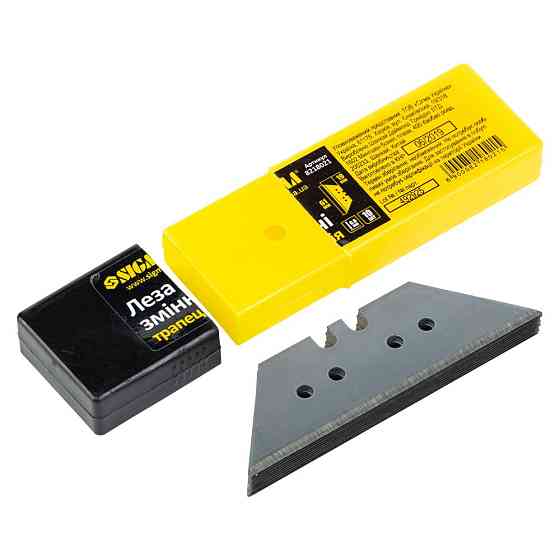 Лезвия сменные (трапеция) 61×19×0.6мм с отверстиями 10шт SIGMA (8218021) Киев