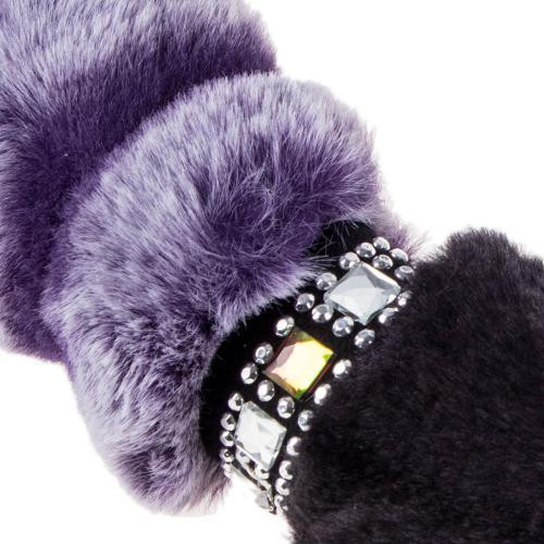 Чохол на кермо VLOD-F95 BK/PRL M чорний/пурпурний мех Харків - фото 6