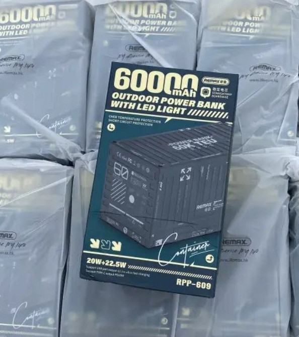 Павербанк 22,5 ватт на 60000 mAh Remax Rpp-609 Киев - изображение 1