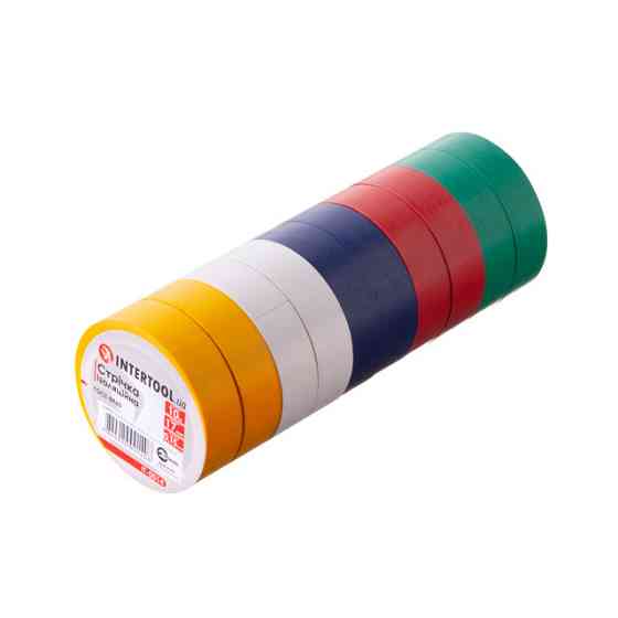 Стрічка ізоляційна 0.15мм*17мм*10м кольорова INTERTOOL IT-0014 Киев