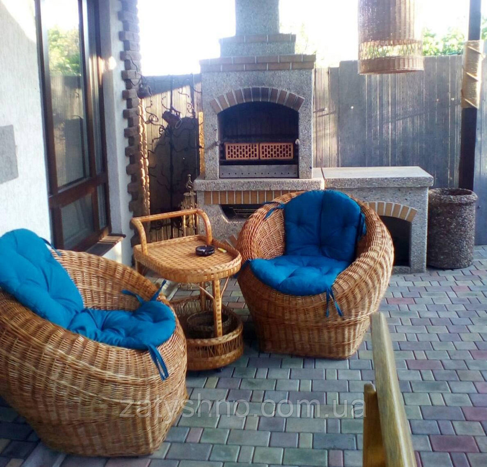 Плетеная мебель и люстра  |Мебель из лозы  плетеная с барным столом|мебель из лозы с люстрой Киев - изображение 1